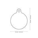MY FAMILY TAG BLACK CIRCLE ALUMINIUM WITH RUBBER