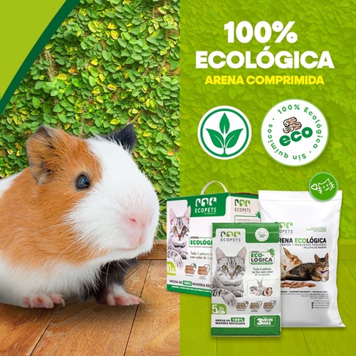 ARENA ECOLOGICA WOOD PELLETS ECOPETS PARA MASCOTAS