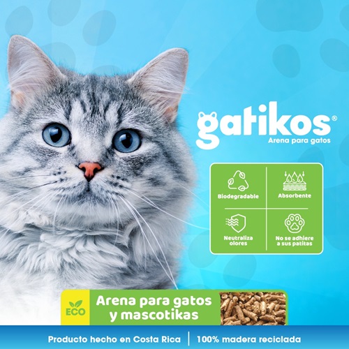 ARENA ECOLOGICA WOOD PELLETS GATIKOS PARA MASCOTAS 5 KG