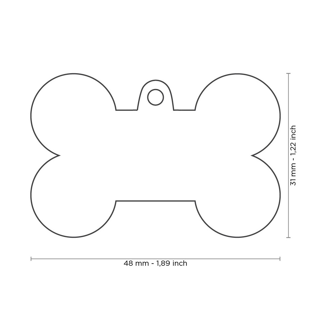 MY FAMILY TAG XL ALUMINUM BONE