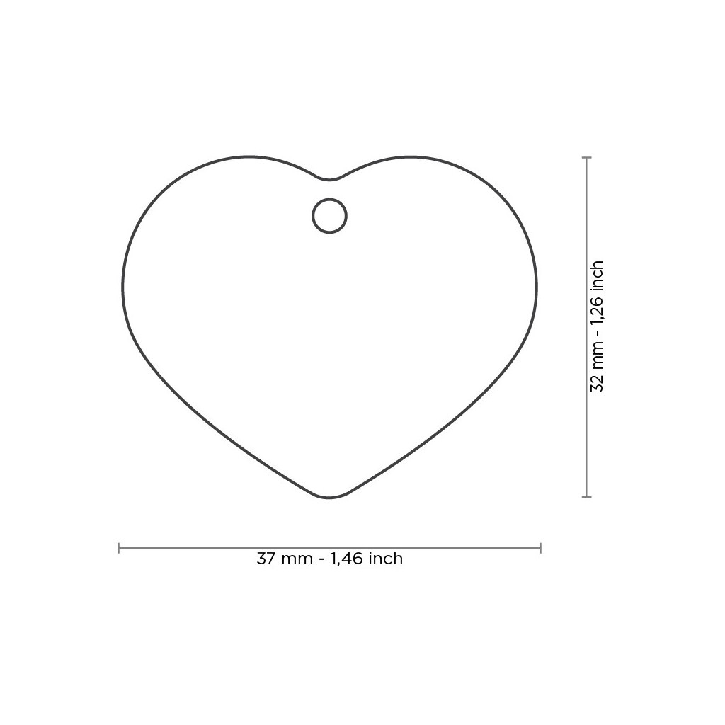 MY FAMILY TAG BIG ALUMINUM HEART BLACK
