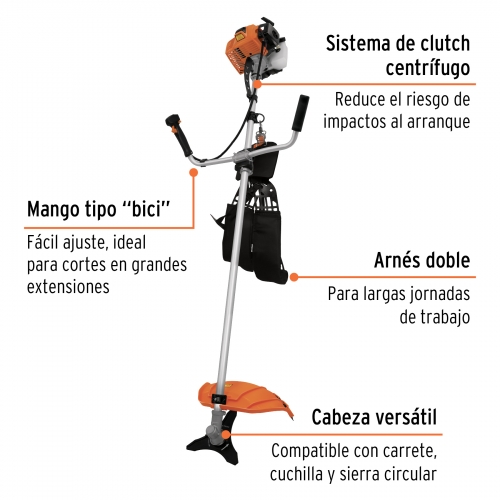 DESMALEZADORA / DESBROZADORA TRUPER DE GASOLINA 63 CC