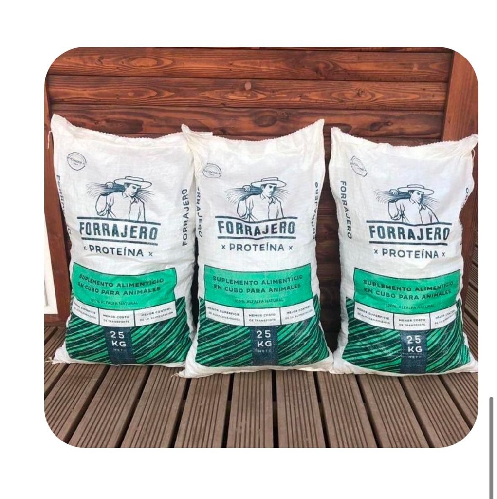 ALFALFA CUBO FORRAJERO SACO 25 KG