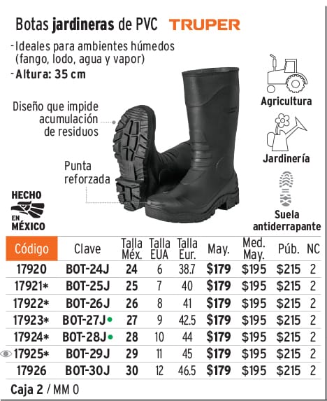 BOTAS DE HULE TRUPER PAR