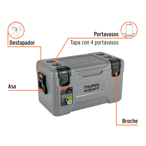HIELERA DE 45 LITROS TRUPER EXPERT
