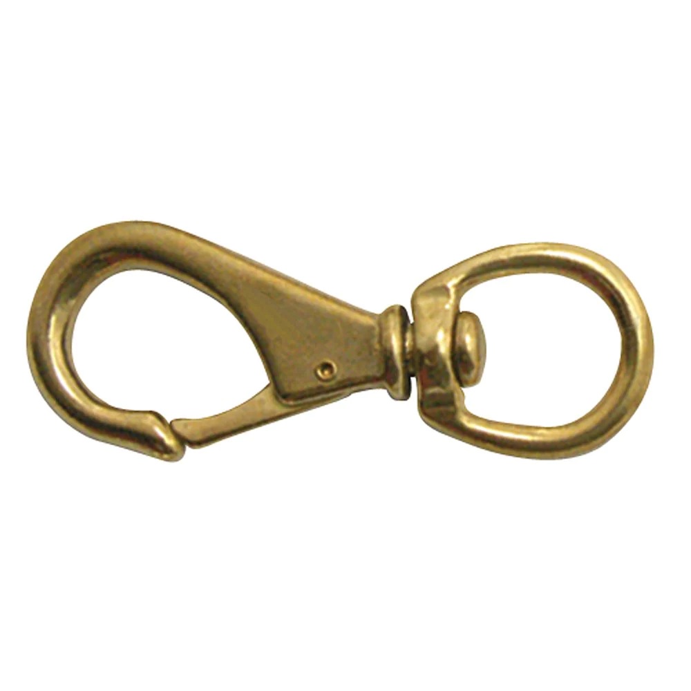 MOSQUETON DE LATON MACIZO 4-9/16"X 3/4" PARA CABALLO VALHOMA
