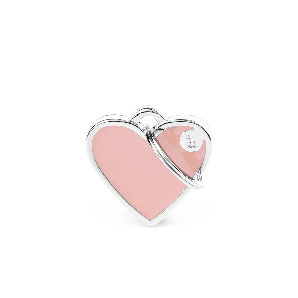 MY FAMILY TAG HAND MADE SMALL HEART PINK