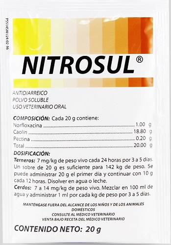 ANTIDIARREICO NITROSUL SOBRE 20 GRS