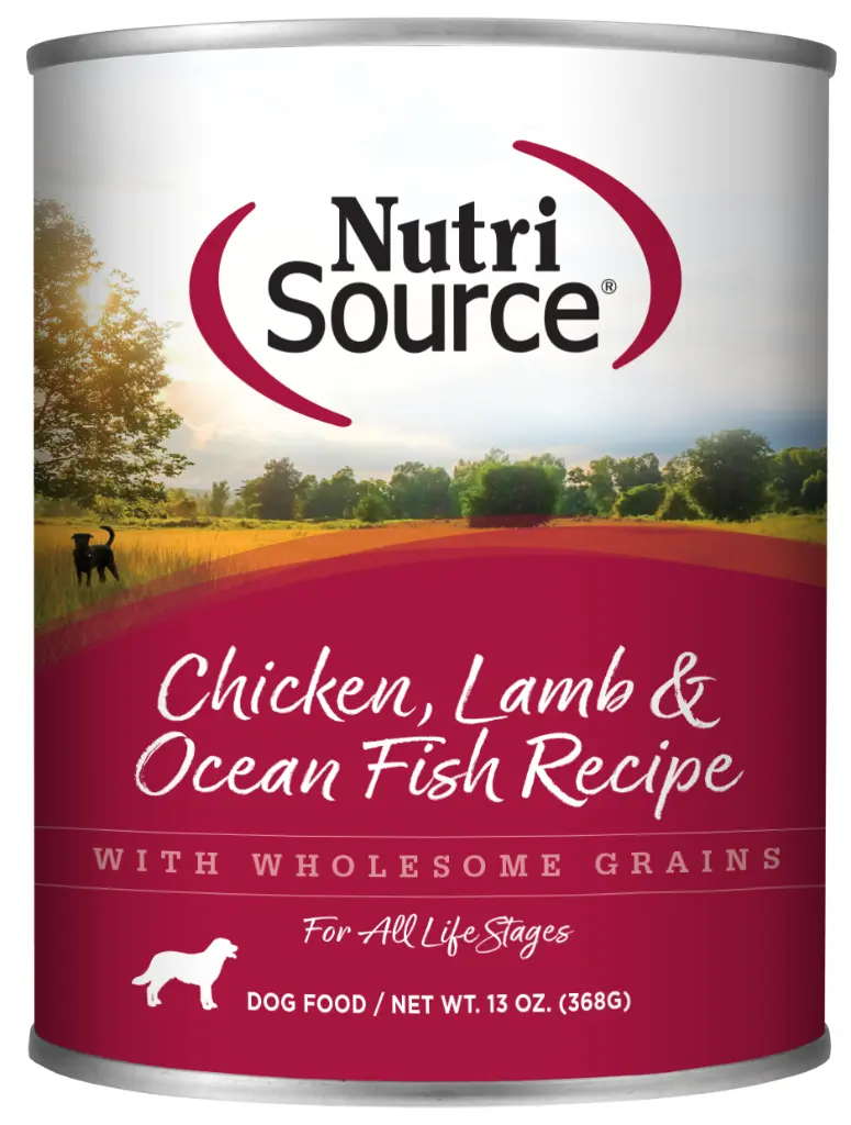 ALIMENTO HUMEDO PARA PERRO NUTRISOURCE CHICKEN, LAMB & OCEAN FISH 