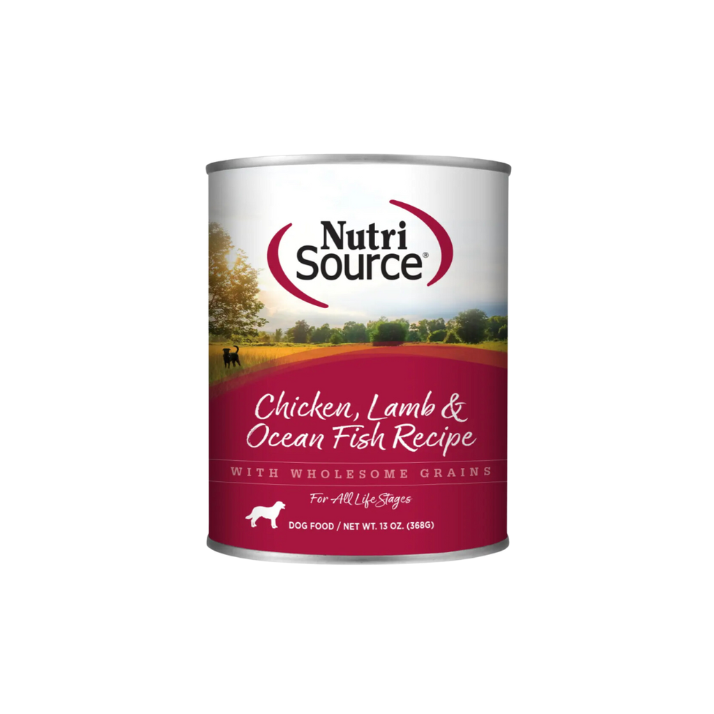 ALIMENTO HUMEDO PARA PERRO NUTRISOURCE CHICKEN, LAMB & OCEAN FISH 