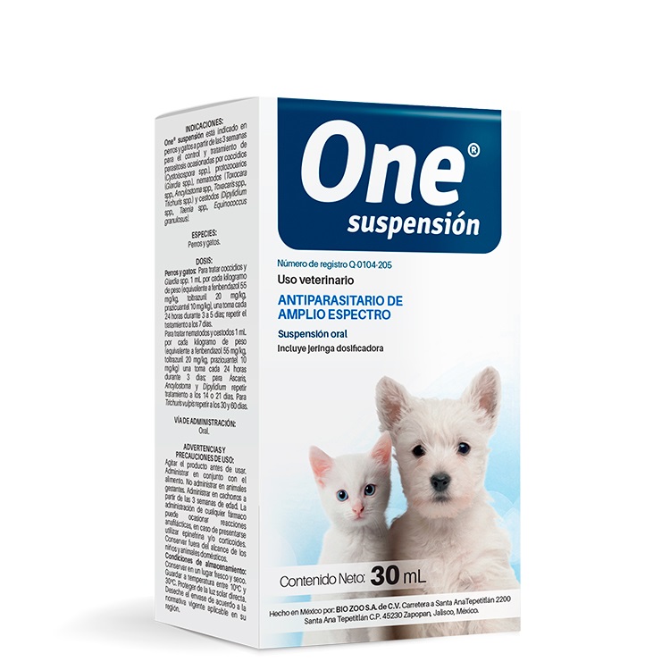 DESPARASITANTE PARA PERRO ONE SUSPENSION 30ML