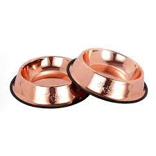 PLATO PARA MASCOTA ROSE GOLD ACERO INOX.