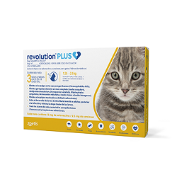 PIPETA ANTIPULGAS REVOLUTION PLUS PARA GATOS 2.5KG 