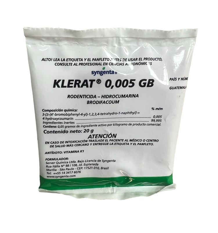 RODENTICIDA KLERAT 20 GRAMOS