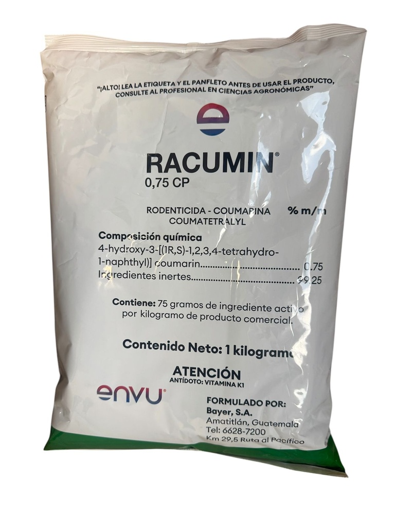 RODENTICIDA RACUMIN POLVO ENVU x 1 KG