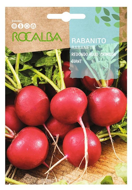 SEMILLA RABANITO REDONDO ROJO CRIMSON GIANT ROCALBA 10 GR