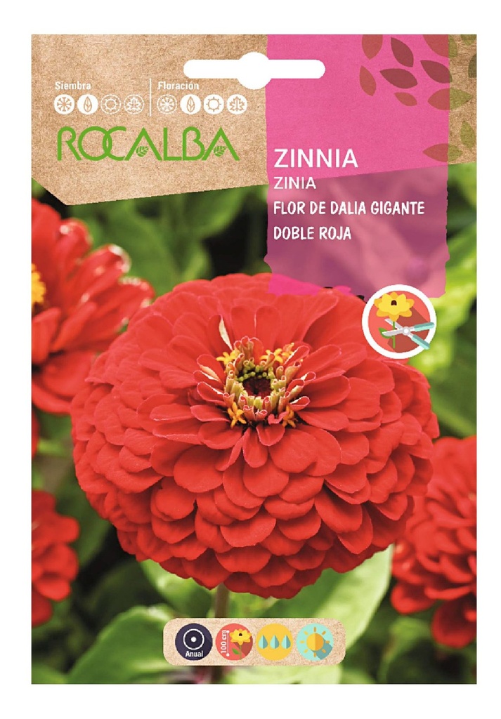 SEMILLA ZINIA GIGANTE DOBLE ROCALBA 10 GRS