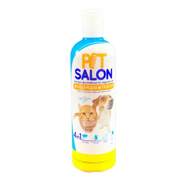 SHAMPOO ANTIPULGAS PET SALON PARA PERROS Y GATOS