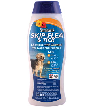 SHAMPOO SERGEANT'S SKIP-FLEA AND TICK WITH OATMEAL FOR DOGS AND PUPPIES