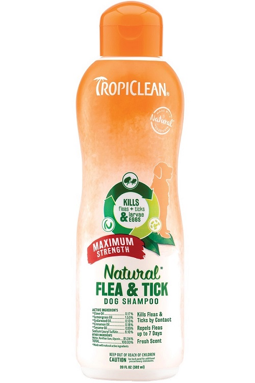 TROPICLEAN SHAMPOO NATURAL FLEA & TICK 592ml