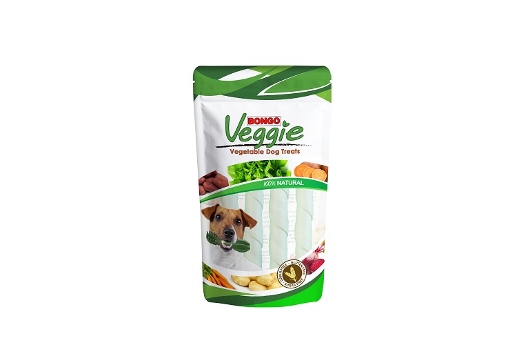 VEGGIE VEGETABLE BONGO DOG TREATS FILLED STICK