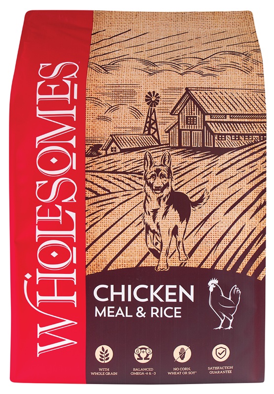 CONCENTRADO PARA PERRO WHOLESOMES CHICKEN MEAL AND BROWN RICE 40 LBS