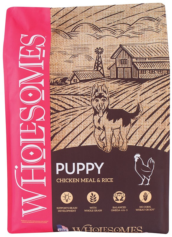 CONCENTRADO PARA PERRO CACHORRO WHOLESOMES CHICKEN MEAL & RICE PUPPY 7.5 KG