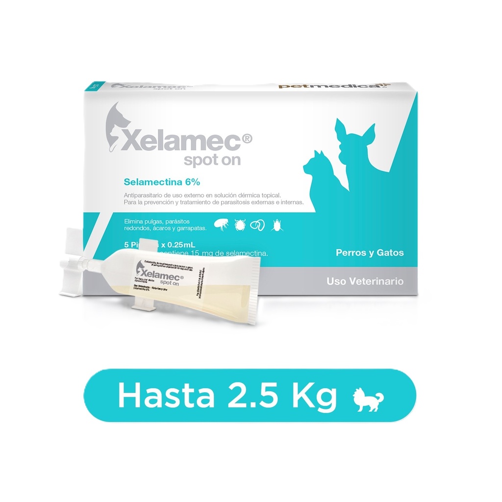 PIPETA ANTIPULGAS XELAMEC COMBI HASTA 2.5 KG