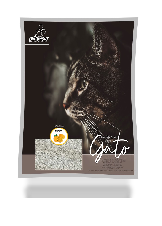ARENA PARA GATO PETAMOUR LIMON
