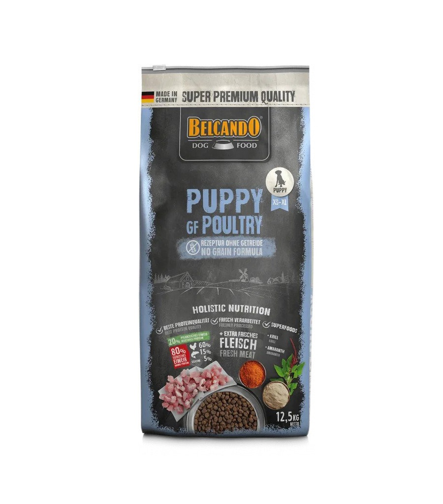 CONCENTRADO PARA PERRO CACHORRO BELCANDO GRAIN FREE POULTRY