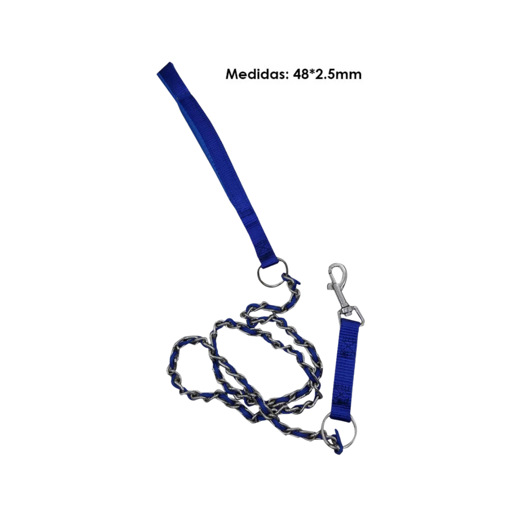 CADENA CON LISTON PARA PERRO VARIOS COLORES