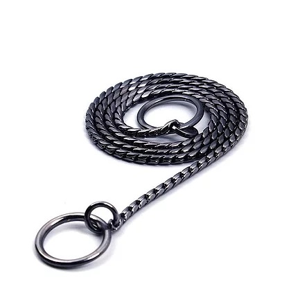 CADENA SNAKE CHOCK NEGRA PARA PERRO 