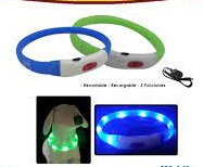 COLLAR PARA MASCOTA LED RECARGABLE