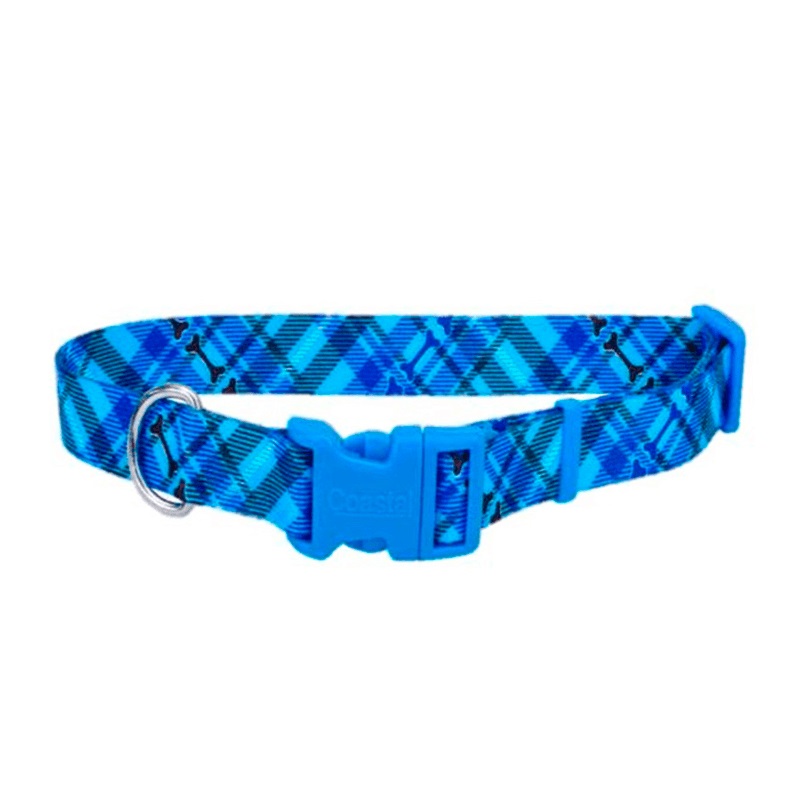 COLLAR PARA MASCOTA DISEÑO HUESO AZUL COASTAL