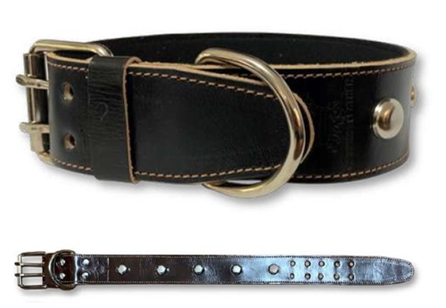 COLLAR CUERO EXTRA FUERTE 2" DOG LOVERS