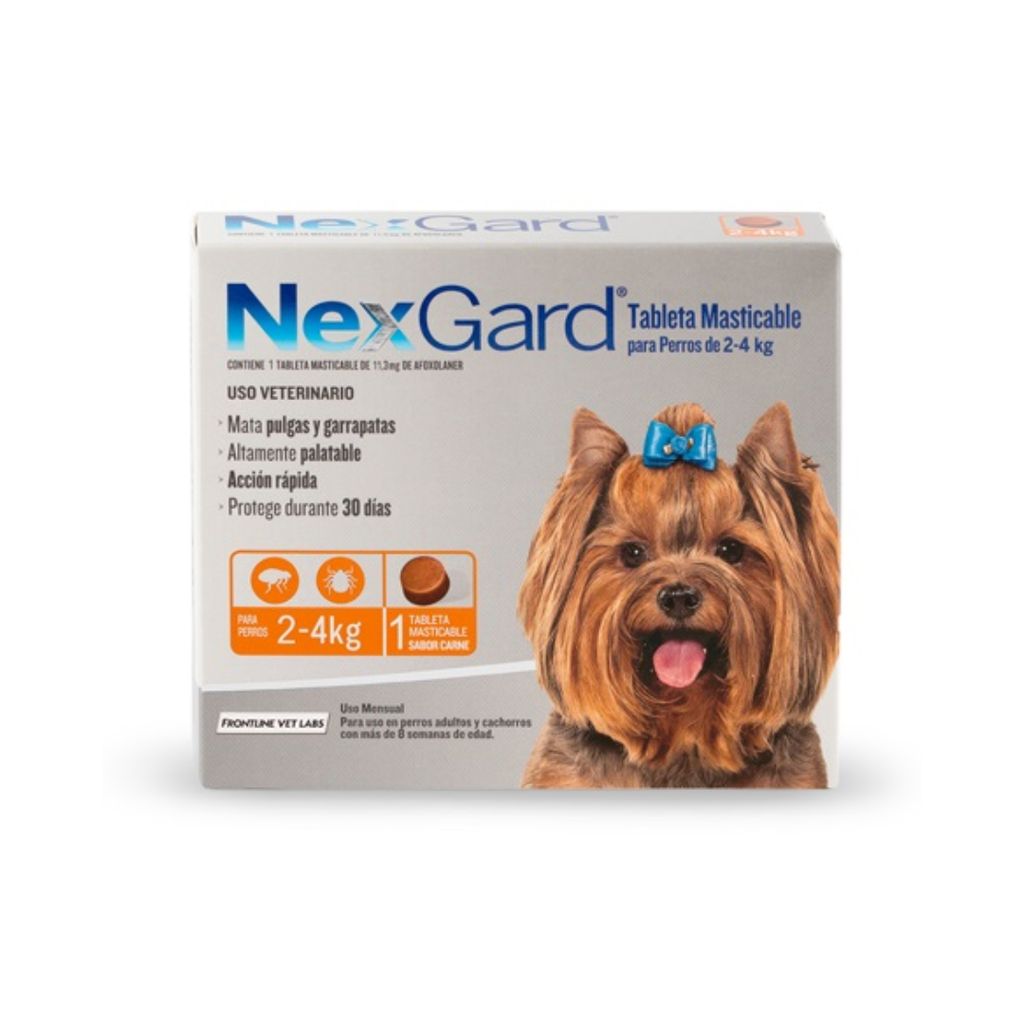 TABLETA MASTICABLE ANTIPULGAS NEXGARD PARA PERRO 