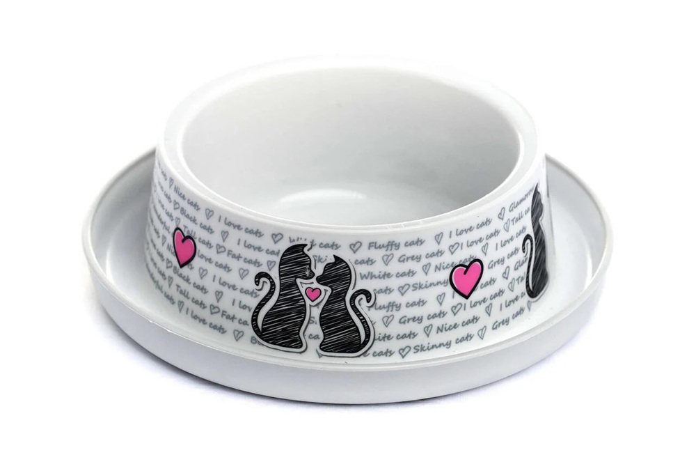 PLATO PARA GATO SIMPLE TRENDY DINNERS CAT CATS IN LOVE