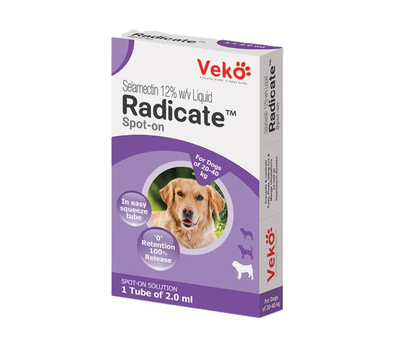 PIPETA ANTIPULGAS RADICATE (SELEMECTINA) SPOT ON FOR DOGS 