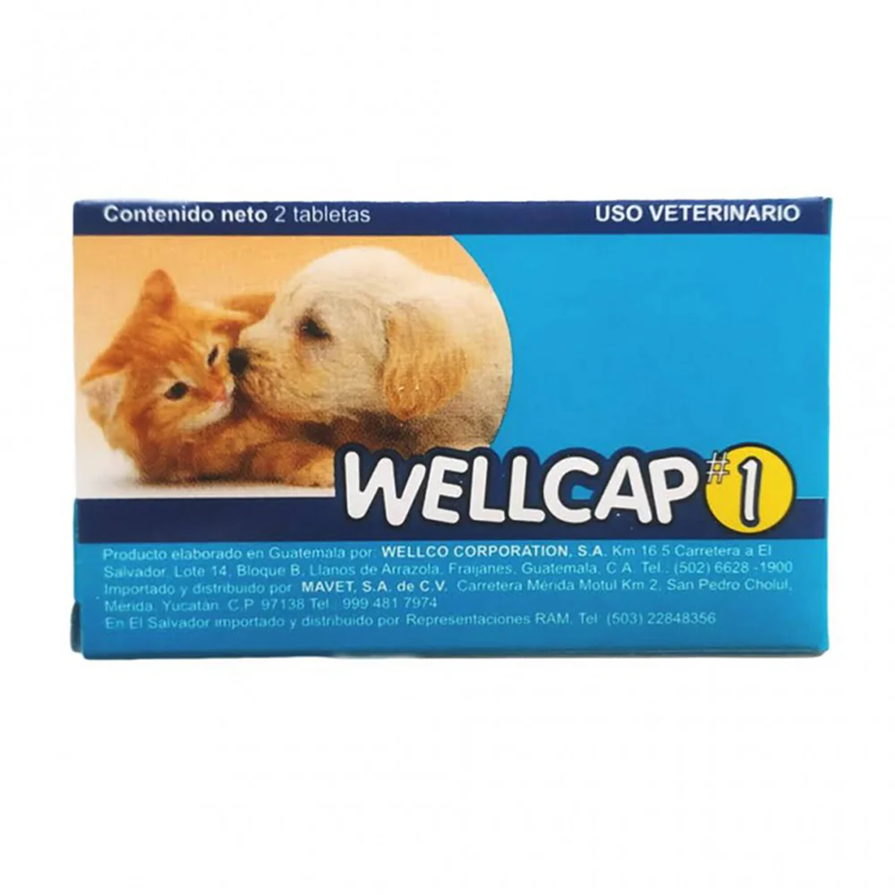 DESPARASITANTE PARA PERRO WELLCAP CAJA DE 2 TABLETAS 