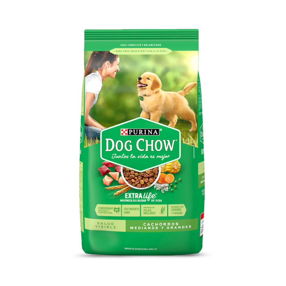 CONCENTRADO PARA PERRO CACHORRO DOG CHOW RAZA MEDIANA GRANDE