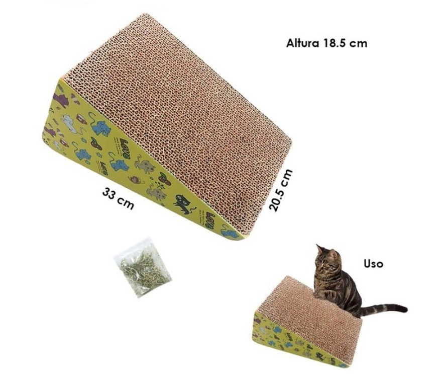 RASCADOR PARA GATO TRIANGULO LOVE