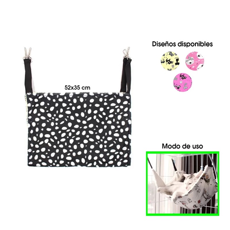 HAMACA PARA MASCOTA ESTAMPADA