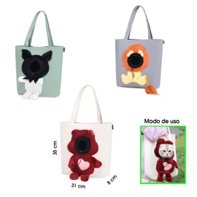 BOLSO PARA TRANSPORTAR MASCOTA CARITA DE FUERA