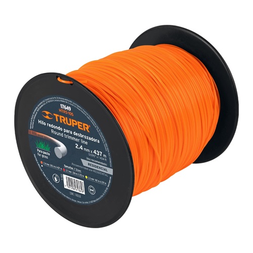 HILO TRUPER PARA CHAPEADORA CARRETE NARANJA 2.4 MM * 437 METROS