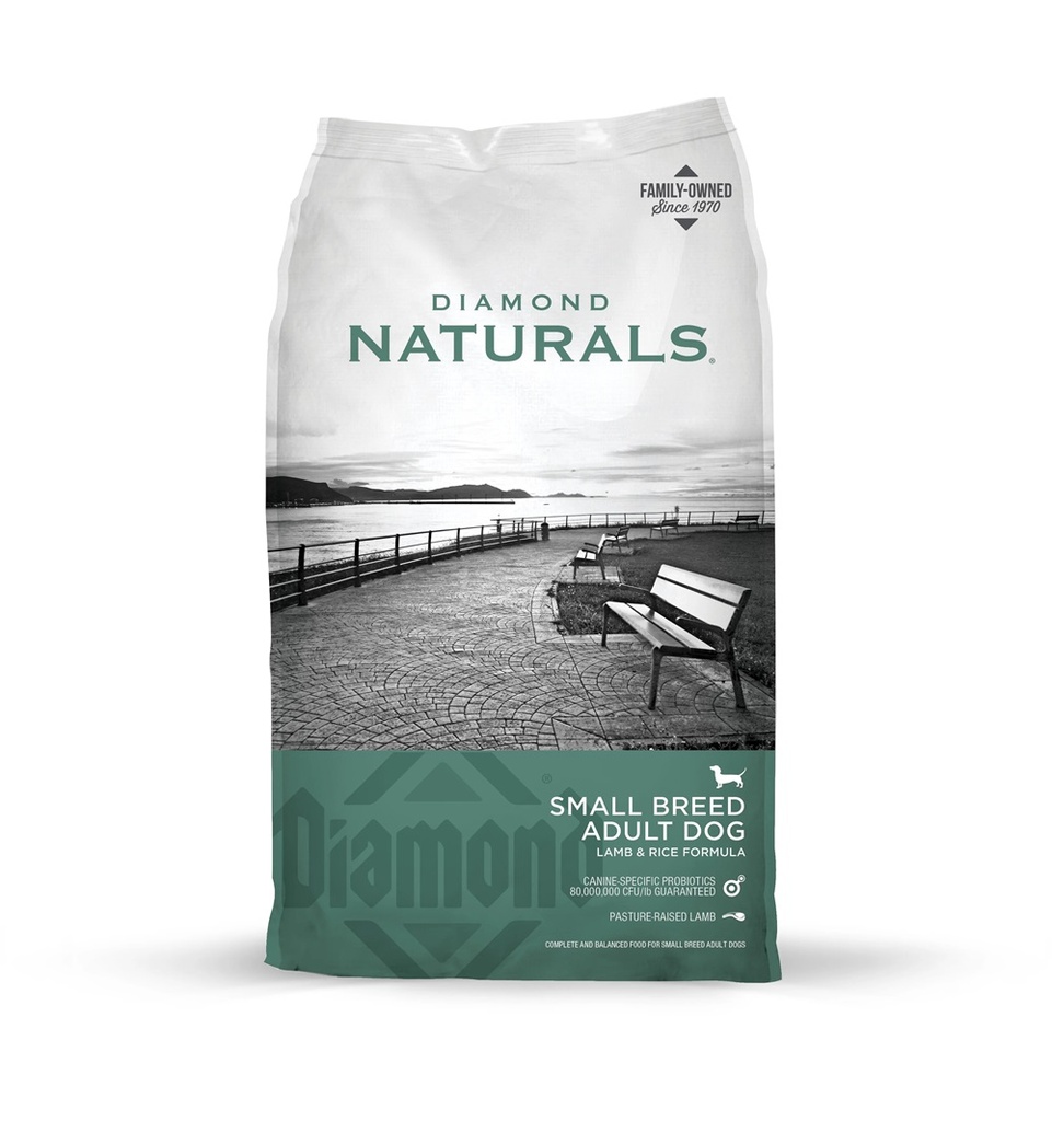 CONCENTRADO PARA PERRO ADULT SMALL BREED DIAMOND NATURALS LAMB AND RICE 2 KG