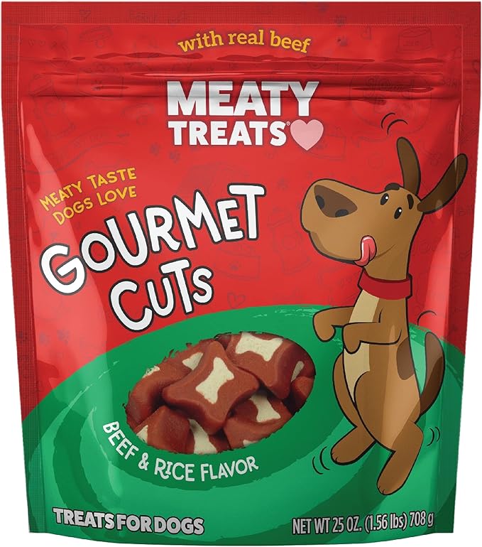 MEATY TREATS GOURMET CUTS BEEF AND RICE 25ONZ