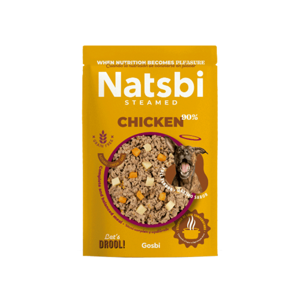 ALIMENTO HUMEDO PARA PERRO NATSBI STEAM CHICKEN