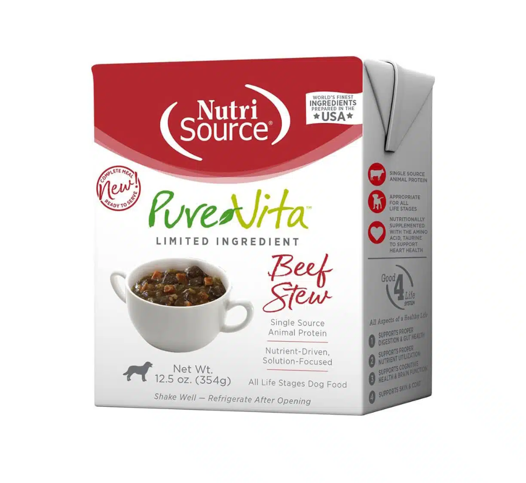 ALIMENTO HUMEDO PARA PERRO NUTRISOURCE PURE VITA BEEF ENTREE