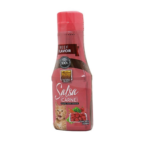 SALSA CASERA PARA GATO CON SABOR A CARNE 220ML