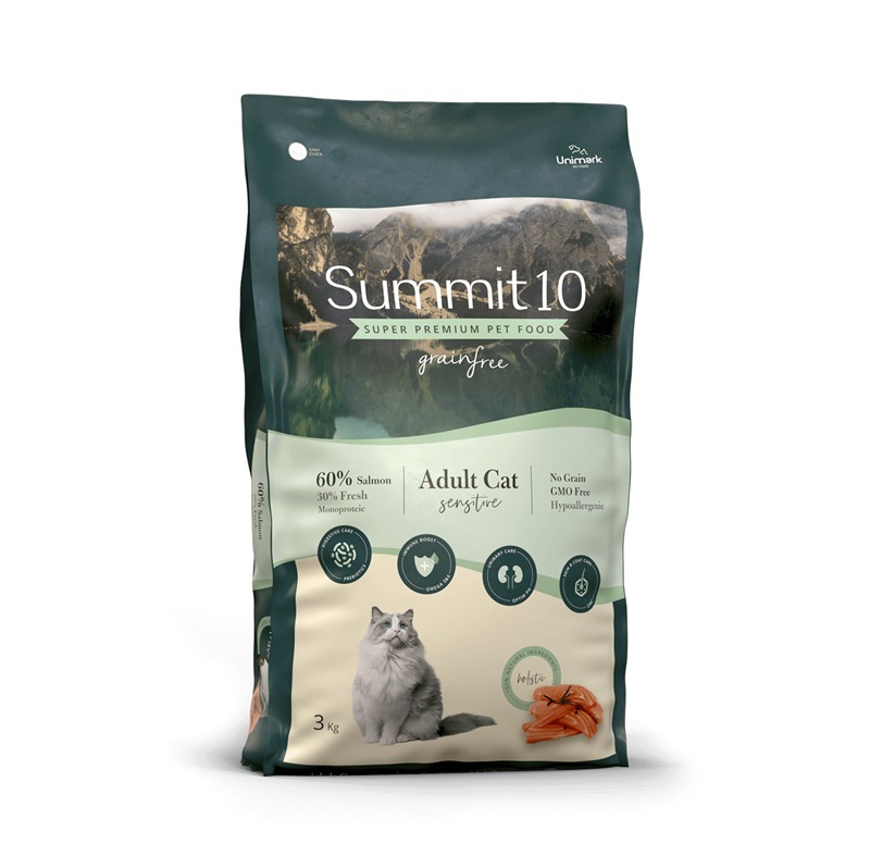 CONCENTRADO PARA GATO SUMMIT 10 GRAIN FREE CAT SENSITIVE 3 KG